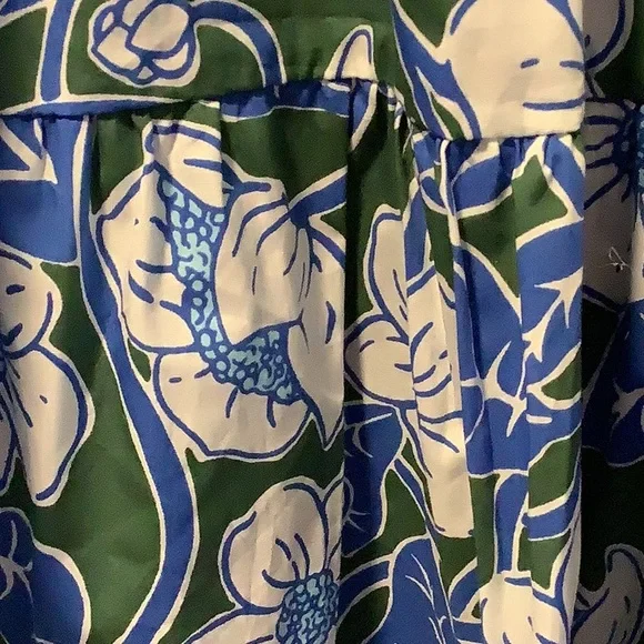 Anthropologie Blue and Green Floral Dress/Top Size 3X NWT see close up pics - Picture 4 of 5